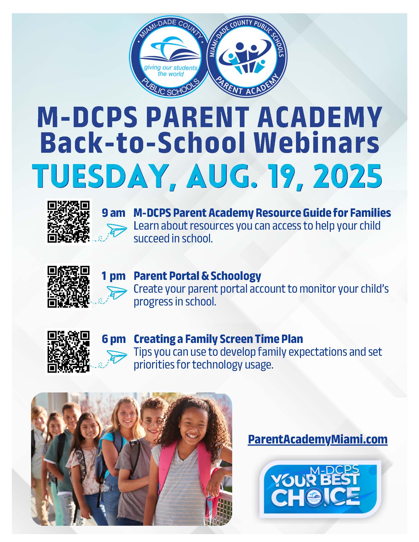 2025 M-DCPS Parent Academy Welcome Back Webinars